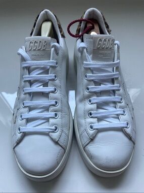 Golden Goose Puré star leather Leopard snearkers white /brown Leo
